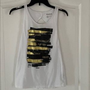 Workout tank w/ motivational quote & diamond back